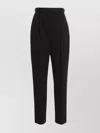 Tory Burch High Waist Wool Twill Trousers With Pleats