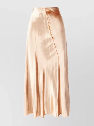 Tory Burch High-waisted A-line Skirt Satin Finish In Neutral