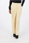 Tory Burch High-waisted Flared Pants In Crepe Effect With Double-pleat