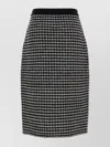 Tory Burch High-waisted Tweed Skirt With Fitted Silhouette
