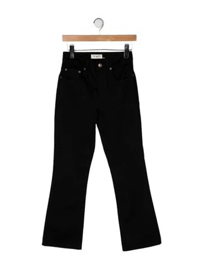 Pre-owned Tory Burch High-rise Flared Jeans In Black