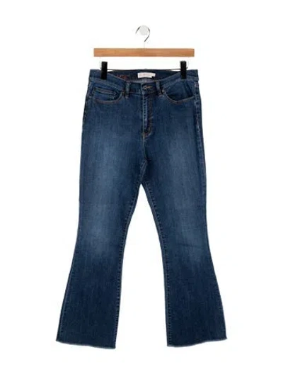 Pre-owned Tory Burch High-rise Flared Jeans In Blue