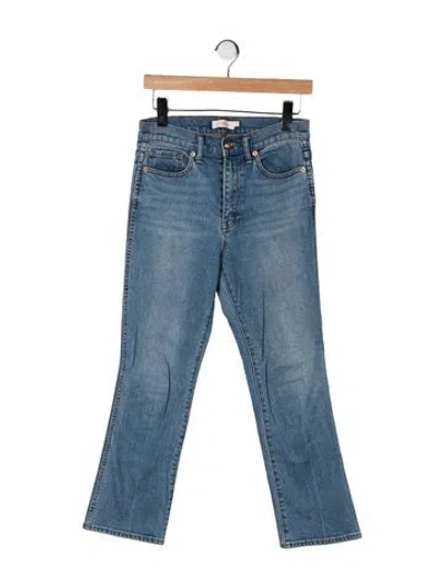 Pre-owned Tory Burch High-rise Flared Jeans In Blue