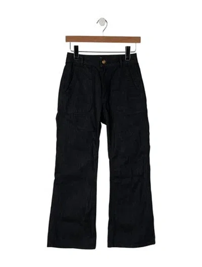 Pre-owned Tory Burch High-rise Flared Jeans In Blue
