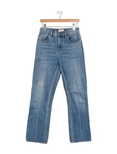 Pre-owned Tory Burch High-rise Flared Jeans In Blue