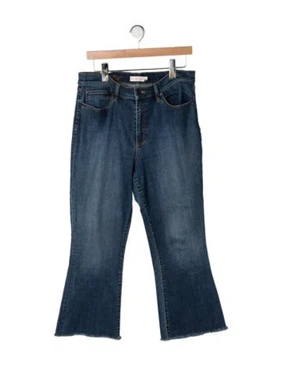 Pre-owned Tory Burch High-rise Flared Jeans In Blue