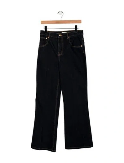 Pre-owned Tory Burch High-rise Flared Jeans In Blue