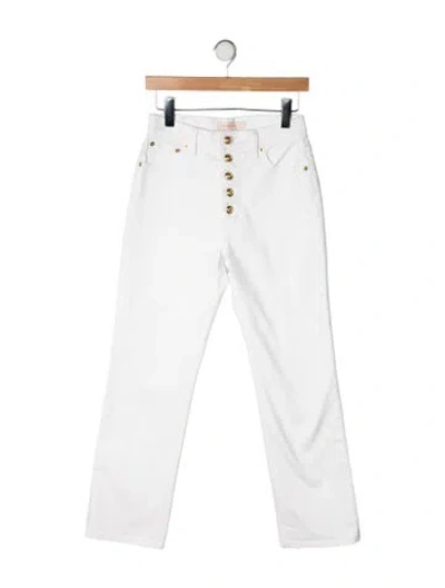 Pre-owned Tory Burch High-rise Flared Jeans In Neutrals