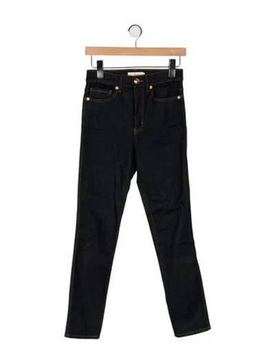 Pre-owned Tory Burch High-rise Skinny Leg Jeans In Black