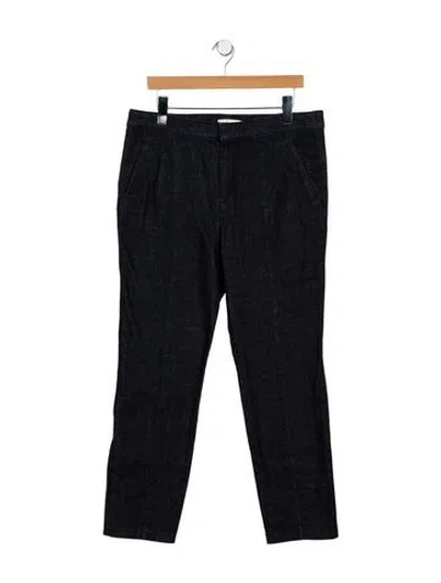Pre-owned Tory Burch High-rise Straight Leg Jeans In Blue