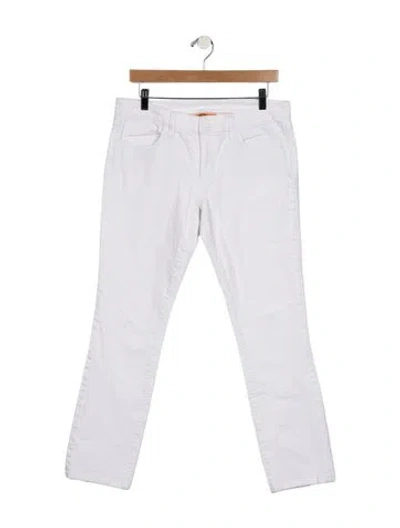 Pre-owned Tory Burch High-rise Straight Leg Jeans In Blue