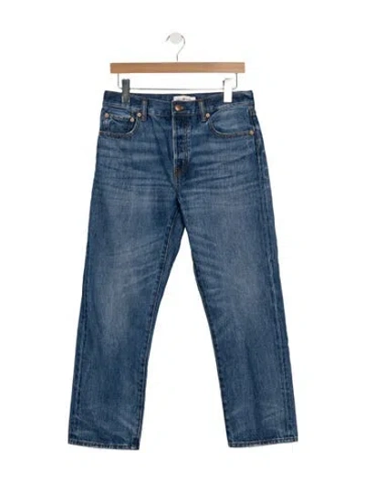 Pre-owned Tory Burch High-rise Straight Leg Jeans In Blue