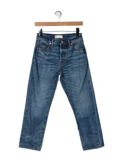 Pre-owned Tory Burch High-rise Straight Leg Jeans In Blue