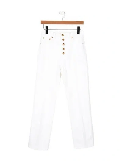 Pre-owned Tory Burch High-rise Straight Leg Jeans In Blue
