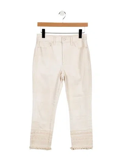 Pre-owned Tory Burch High-rise Straight Leg Jeans In Neutral
