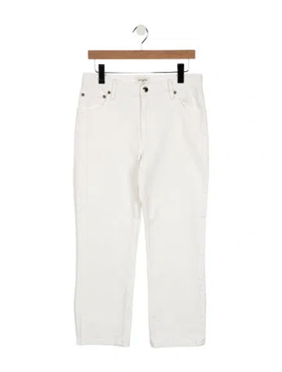 Pre-owned Tory Burch High-rise Straight Leg Jeans In Neutral