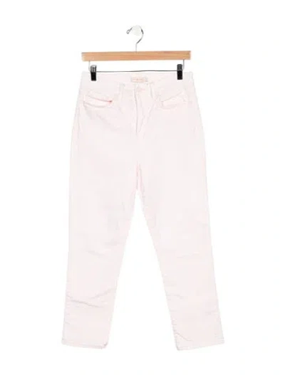 Pre-owned Tory Burch High-rise Straight Leg Jeans In Pink
