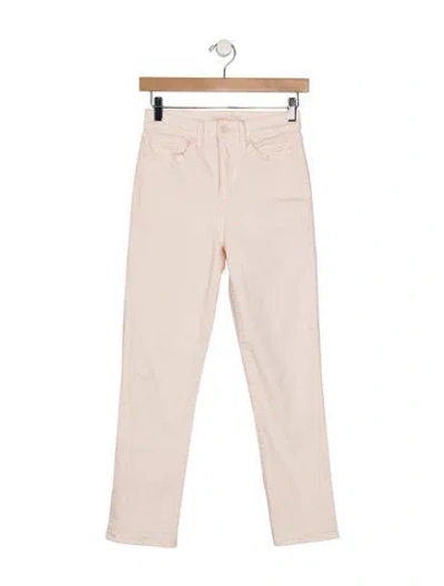 Pre-owned Tory Burch High-rise Straight Leg Jeans In Pink
