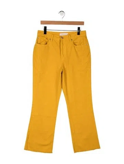 Pre-owned Tory Burch High-rise Straight Leg Jeans In Yellow