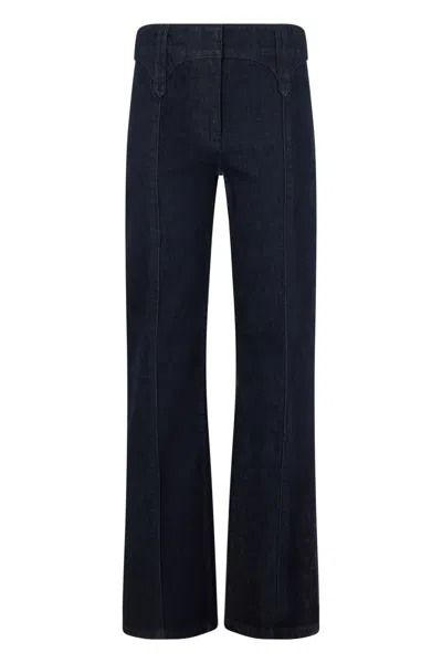 Tory Burch High-rise Straight-leg Denim Jeans In Blue