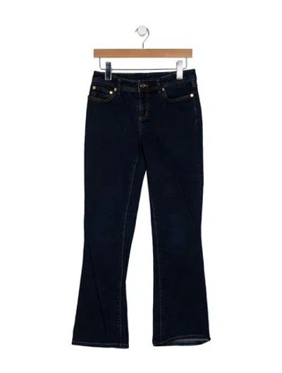 Pre-owned Tory Burch High-rise Wide Leg Jeans In Blue
