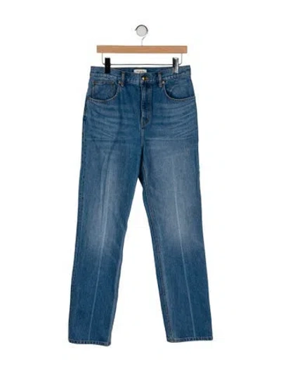 Pre-owned Tory Burch High-rise Wide Leg Jeans In Blue