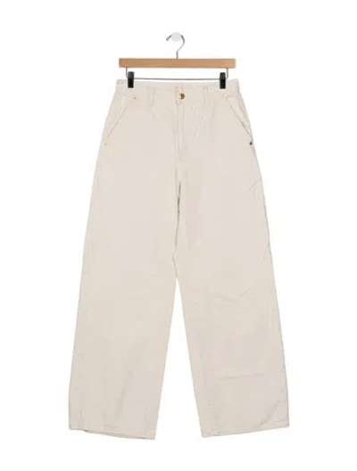 Pre-owned Tory Burch High-rise Wide Leg Jeans In Neutral