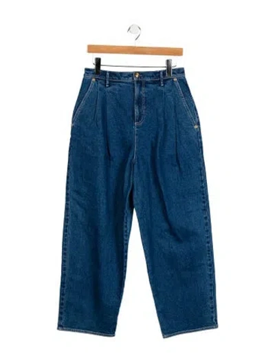 Pre-owned Tory Burch High-rise Wide Leg Jeans W/ Tags In Blue