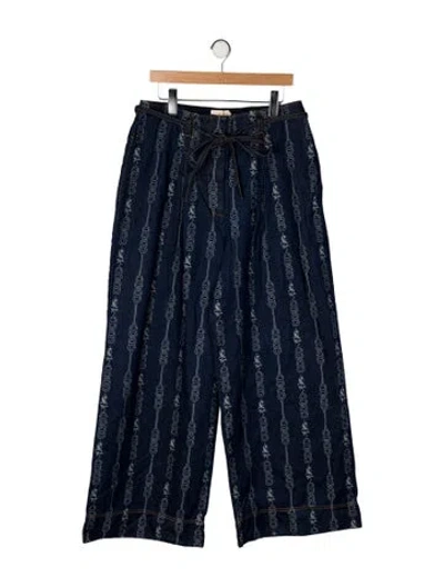 Pre-owned Tory Burch High-rise Wide Leg Jeans W/ Tags In Blue