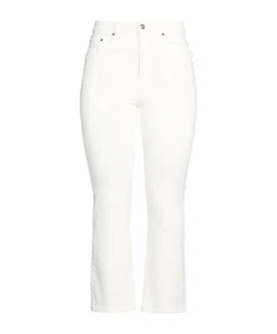 Tory Burch High-waisted White Flared Trousers
