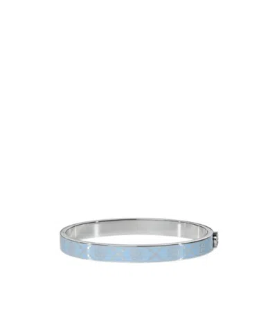 Tory Burch Hinged Bracelet In Silver/blue