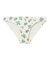 Tory Burch Printed Stretch Nylon Bikini Bottom In Neutral