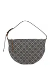 Tory Burch Balloon Small T Monogram Jacquard Shoulder Bag In Blue