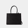 Tory Burch Hobo Bag Small Ella Eco Tote - Alternative Leather - Black In Black