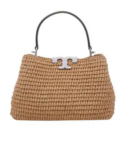 Tory Burch Honeycomb Mini Satchel Bag In Brown