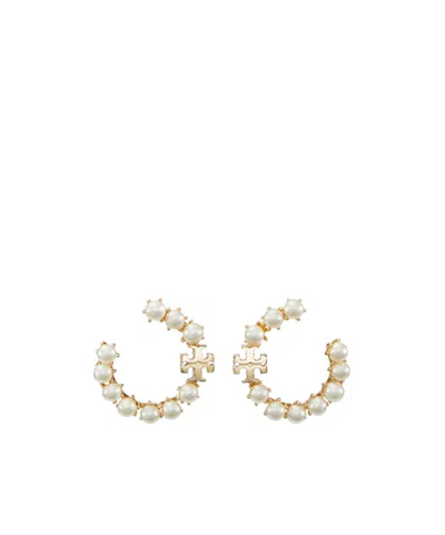 Tory Burch Hoop Earrings In Yellow
