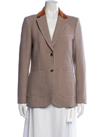 Pre-owned Tory Burch Houndstooth Print Blazer W/ Tags In Multicolor