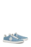 Tory Burch Howell Court Sneaker In Light Denim / Titanium White