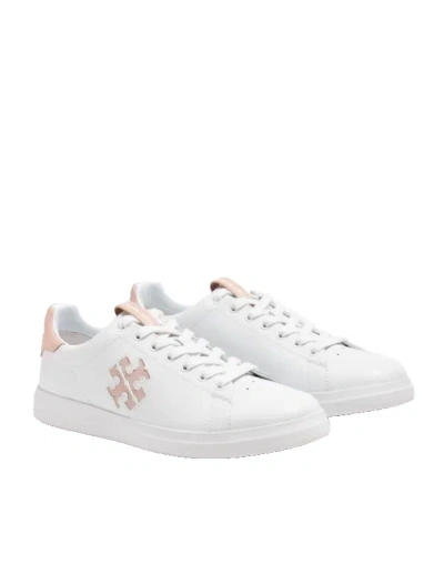 Pre-owned Tory Burch Howell Court Sneakers With Double T White 149728-650 Size 6-8.5