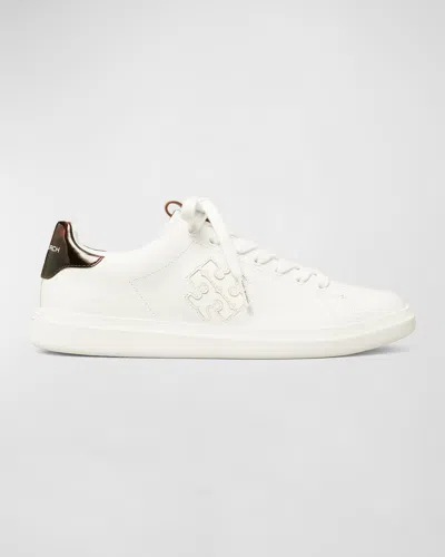 Tory Burch Howell Double T Bicolor Sneakers In White