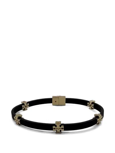 Tory Burch Icon Bio Logo-embellished Bracelet In Black