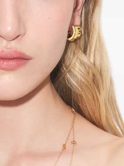 Tory Burch Icon Enamel Double Ring In Gold