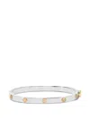 Tory Burch Thin Icon Hinge Bracelet In Metallic
