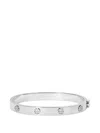 Tory Burch Icon Hinge Stud Bracelet In Silver
