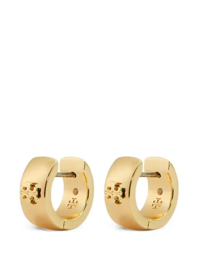 Tory Burch Icon Huggie Earrings In Gold