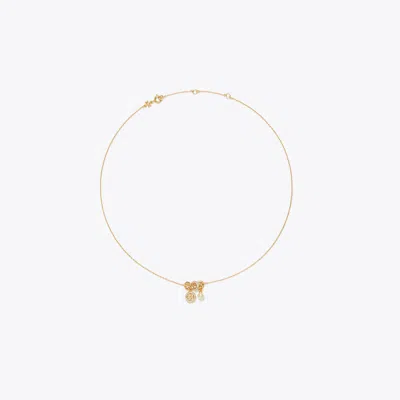 Tory Burch Icon Pavé Charm Pendant Necklace