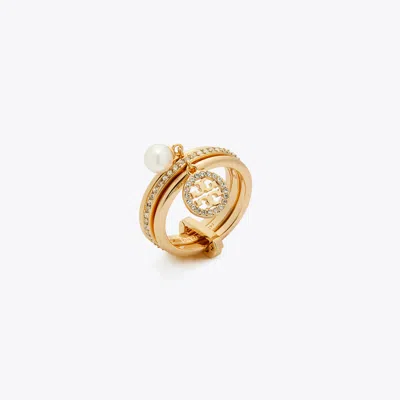 Tory Burch Icon Pavé Charm Ring