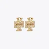 Tory Burch Icon Pavé Hoop Earrings