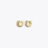 Tory Burch Pavé Huggie Hoop Earrings In Gold
