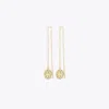Tory Burch Icon Pavé Threader Earrings In Gold